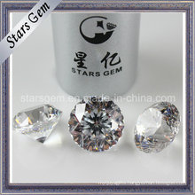 Good Quality White 9hearts1flower Star Cut CZ Stone